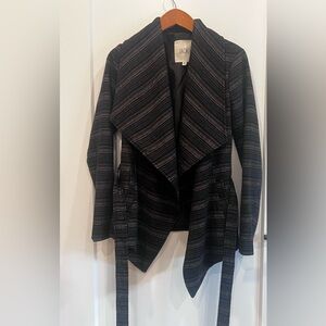 Jack by BB Dakota Black with Brown/ Gray Stylish Trench